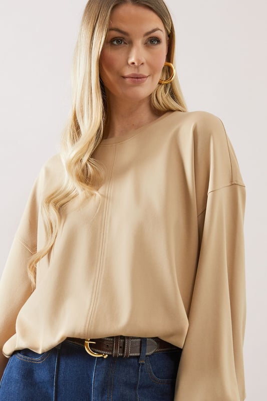Bubble Hem Jersey Top Co-ord