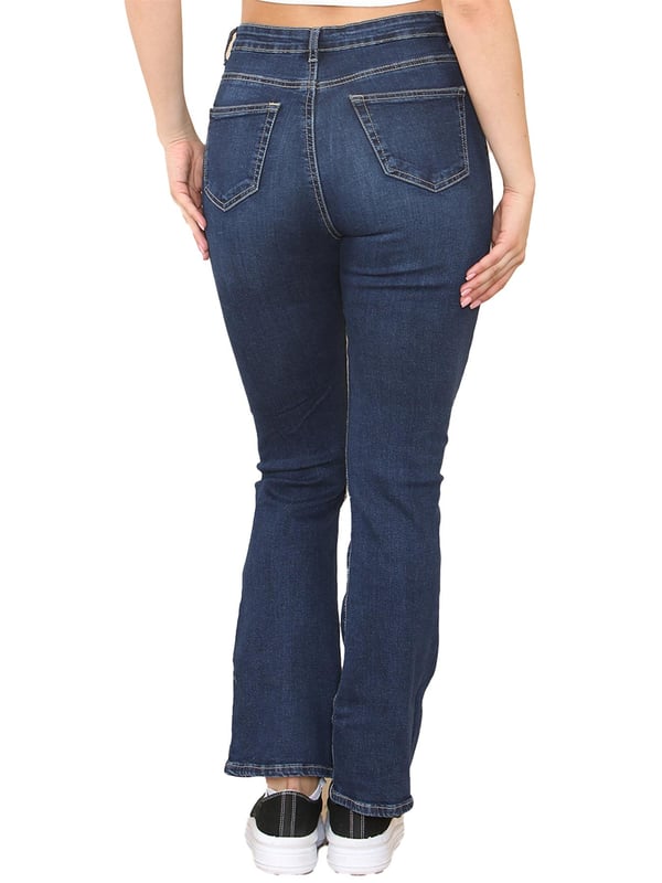 Enzo Womens Bootcut Denim Jeans. Regular Fit, Mid Rise Jeans. Zip Fly Fastening. 5-Pocket Design. Breathable and Comfortable. Can Be Worn for Any Occasion. All Seasonal.