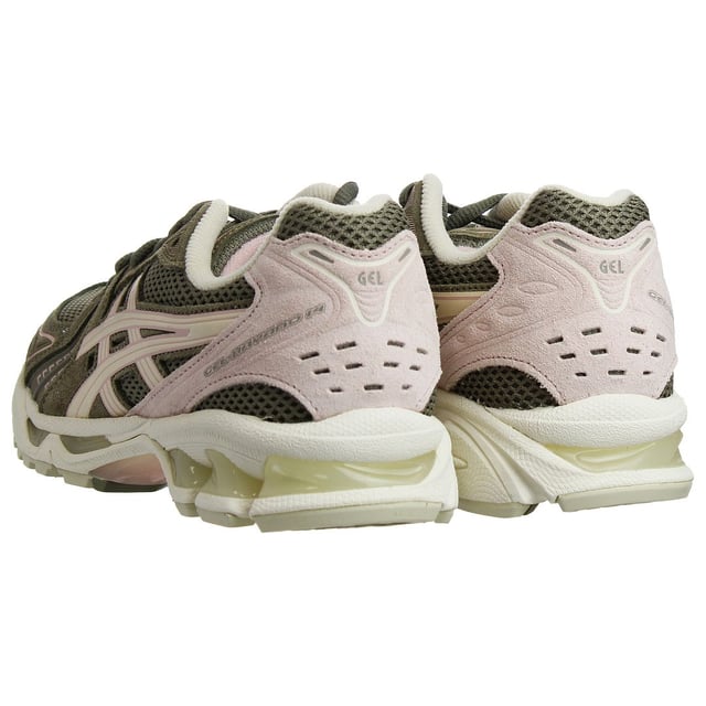 The Asics Gel-Kayano 14 Women's Brown Trainers are a stylish and high-performance choice for women who prioritize both fashion and functionality in their athletic footwear. Here's a detailed description with key features:

 Classic Design with a Modern Twist:  The Gel-Kayano 14 trainers by Asics blend a classic silhouette with modern design elements, offering a unique and fashionable look for active women.

 Premium Materials:  Asics is known for using high-quality materials in their footwear. These trainers are typically constructed from top-tier materials, ensuring both durability and comfort.

 Rich Brown Color:  The trainers come in a rich brown color with subtle accents, providing a warm and distinctive look that pairs seamlessly with various athletic and casual outfits.

 Gel Cushioning Technology:  These trainers often incorporate Asics' signature Gel cushioning technology in the heel, offering exceptional shock absorption. This technology reduces the impact on joints and provides a cushioned and comfortable ride.

 Supportive Midsole:  The midsole is designed to offer excellent support and cushioning, enhancing your overall athletic performance by providing the ideal balance of stability and comfort.

 Secure Lace Closure:  The trainers typically feature a traditional lace-up closure system, allowing for a secure and customizable fit tailored to your foot shape.

 Padded Collar and Tongue:  To ensure comfort and prevent chafing during workouts, the trainers come with a padded collar and tongue.

 Breathable Upper:  The upper of the shoes is usually made from a breathable mesh material, promoting airflow and reducing moisture buildup inside the shoe.

 Durable Outsole:  The outsole is designed to provide excellent traction and durability, ensuring grip and stability on various surfaces.
