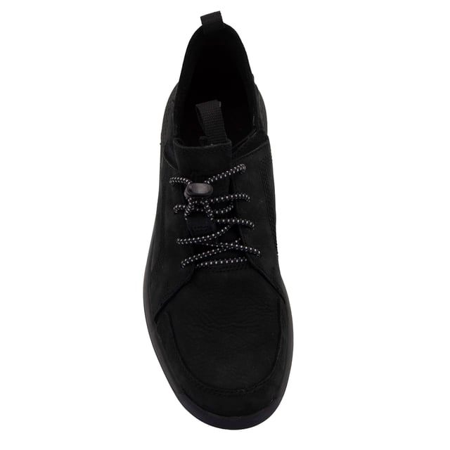 Timberland Flyroam Wedge Schwarz Leder Low Lace Up Juniors Trainer A1J5M