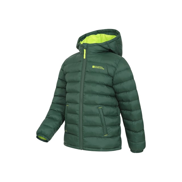 Outer Materials: 100% Polyamide. Lining Material: 100% Polyester. Filling Material: 100% Polyester. Filling: Microfibre. Design: Logo, Quilted. Fabric Technology: DWR Finish, Water Resistant. Cuff: Elasticated. Neckline: Hooded. Sleeve-Type: Long-Sleeved. Hood Features: Grown On Hood. Pockets: 2 Side Pockets. Fastening: Full Zip.