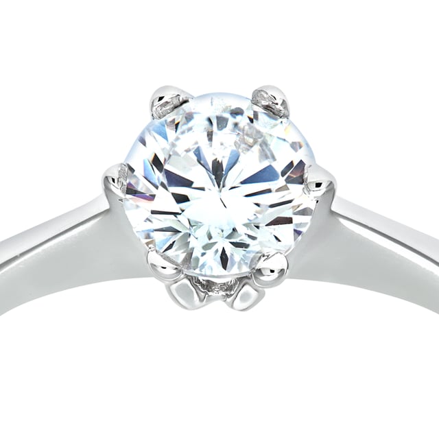 9K (375) White Gold: 2.6gr; # Cubic Zirconia