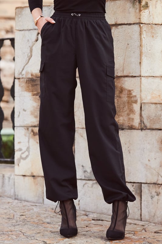 REASONS TO BUY:

For an instant outfit refresh
Drawcord hem, cargo pockets - all the on-trend details
Elasticated waist, relaxed fit - show us a comfier trouser
Pockets, because everything is better with pockets
Take them out with a little black top and heels
Keep things cosy with a chunky knit and trainers

Inside leg to fit: Short 29" | Regular 31" | Long 33"