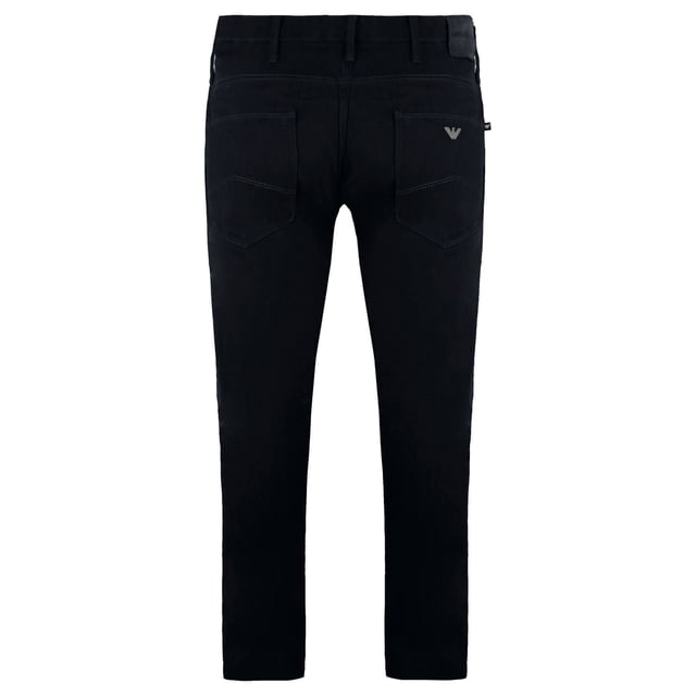Emporio Armani J06 Slim Fit Men's Black Jeans – a harmonious blend of modern style and impeccable tailoring, meticulously crafted to provide a sleek and versatile addition to your wardrobe. These jeans are designed to elevate your fashion game with a touch of sophistication and contemporary flair.

Key Features:

 Tailored Slim Fit:  The J06 Slim Fit Jeans offer a tailored and modern silhouette that flatters your body's natural lines. The slim fit is designed to provide a sleek and streamlined appearance, making these jeans a versatile choice for various occasions.

 Premium Black Denim:  Crafted from high-quality black denim, these jeans exude an air of sophistication and elegance. The deep black hue not only enhances the jeans' versatility but also adds a touch of refinement to your outfit.

 Modern Design Elements:  Emporio Armani's modern aesthetic is reflected in the design of these jeans. Thoughtful detailing, such as precise stitching and sleek lines, contributes to the overall contemporary look of the jeans.

 Classic Five-Pocket Styling:  The five-pocket styling provides both functionality and a timeless denim appeal. These jeans offer ample storage space for your essentials while adhering to a classic design that never goes out of style.

 Versatile Black Wash:  The versatile black wash of these jeans allows for easy pairing with various tops, shoes, and accessories. Whether you're dressing up or keeping it casual, these jeans effortlessly adapt to your style.

 Discreet Branding:  Emporio Armani's subtle logo detailing adds a touch of luxury without overpowering the design. The discreet branding elements contribute to the overall sleek and sophisticated appearance of the jeans.

 Premium Craftsmanship:  Emporio Armani's commitment to quality craftsmanship is evident in every aspect of these jeans – from the fabric to the stitchin