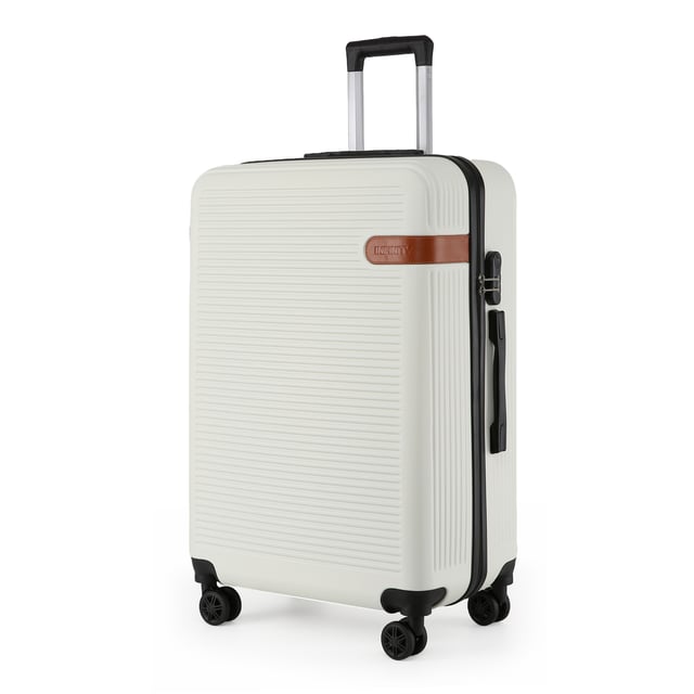 Upgrade uw reisuitrusting met onze Hardshell Cream Cabin Suitcases, ontworpen om duurzaamheid, stijl en functionaliteit te combineren. Of het nu gaat om zakenreizen of vakantieavonturen, deze lichtgewicht koffers bieden superieure prestaties met een strakke en moderne look. Kenmerken: Stevige ABS-constructie: Lichtgewicht maar duurzaam, biedt uitstekende bescherming voor uw bezittingen. 8 soepele dubbele wielen: Moeiteloze 360° manoeuvreerbaarheid voor stressvrij reizen door luchthavens en drukke straten. Veilig combinatieslot: Ingebouwd 3-cijferig slot voor verbeterde veiligheid en gemoedsrust. Telescopisch handvat: Ergonomisch ontworpen voor comfortabel gebruik. Volledig gevoerd interieur: Uitgerust met elastische spanbanden, een scheidingswand met rits en een gaasvak om uw spullen georganiseerd te houden. Beschikbare maten en specificaties: Cabine: Afmetingen: 36 x 22 x 56 cm Gewicht: 2,40 kg Capaciteit: 40L Medium: Afmetingen: 42 x 25 x 66 cm Gewicht: 3,40 kg Capaciteit: 61L Groot: Afmetingen: 48 x 28 x 75 cm Gewicht: 4,20 kg Capaciteit: 90L Het tijdloze ontwerp zorgt voor elegantie en maakt uw bagage gemakkelijk te herkennen. Of u nu licht reist met de cabinemaat of inpakt voor een lange reis met de medium en large, deze koffers zijn afgestemd op al uw reisbehoeften. - Let op: Selecteer de gewenste maat. Maten worden afzonderlijk verkocht, niet in sets.