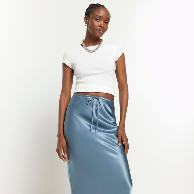 River island royal blue skirt outlet