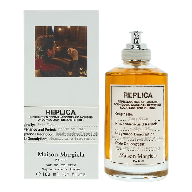 Maison Margiela Replica Jazz Club is a leather, warm and sensual fragrance for men, launched in 2013. Inspired by the cosy and intimate atmosphere of a jazz club, the scent captures the essence of sophistication and sensuality. The fragrance opens with a rich and smoky blend of pink pepper, neroli, and lemon, which is quickly followed by a heart of sweet and spicy notes, including rum, clary sage, and vetiver. The base is anchored by a warm and sensual accord of tobacco leaf and styrax, with a hint of vanilla adding sweetness, depth and complexity. It is a fragrance that evokes feelings of sophistication, sensuality, and warmth, perfect for anyone who loves the cosy and intimate atmosphere of a jazz club.