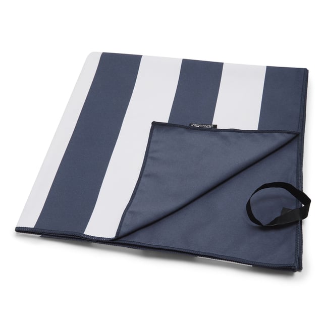 Fabric: Microfibre. Design: Logo, Striped. Hanging Loop.