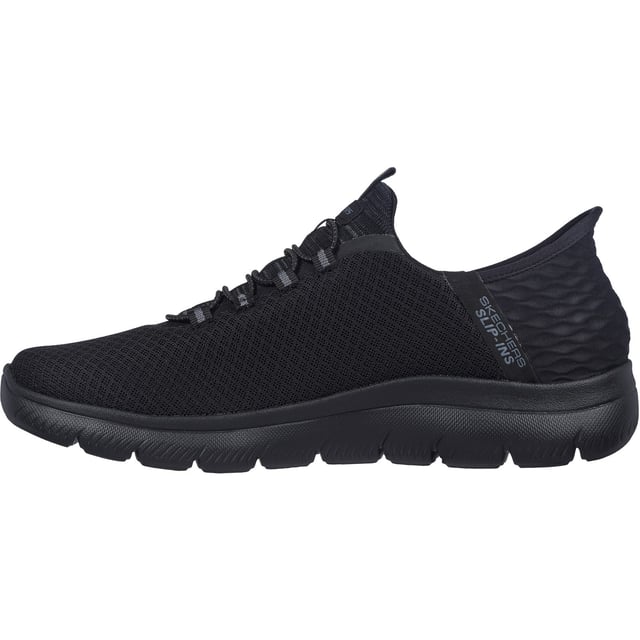 Go handsfree and step into easy-wearing comfort with Skechers Slip-ins: Summits. Featuring a mesh upper with a Skechers Slip-ins heel panel and a cushioned Skechers Air-Cooled Memory Foam insole.