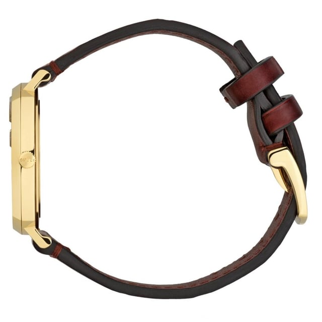 Manufacturer Product Number: YA157405 Category: Watches Brand: GUCCI Water Resistant: 30 Meters Recipient: Unisex Movement: Quartz Case Material: Stainless Steel & PVD Yellow Gold Dial Colour: White Strap Material: Alligator Diameter: 35mm Brand Collections: Grip