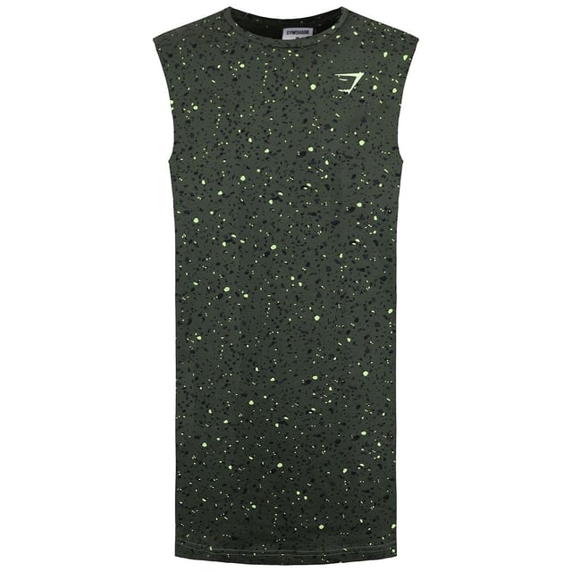 Elevate your workout attire with the Gymshark Micro Print Men's Green Drop Tank Top, a stylish and performance-driven piece designed for optimal comfort and freedom of movement.

Key Features:

 Micro Print Design:  The tank top is likely adorned with a subtle micro print, adding a touch of visual interest to the overall design and showcasing Gymshark's attention to detail.

 Vibrant Green Color:  The green colorway adds a vibrant and energetic element to your workout ensemble, allowing you to stand out with style.

 Drop Tank Design:  Featuring a drop tank design, this top is designed with wide armholes and a relaxed fit, providing maximum ventilation and freedom of movement during your exercises.

 Moisture-Wicking Technology:  Crafted from moisture-wicking fabric, the tank top efficiently wicks away sweat, keeping you dry and comfortable during intense training sessions.

 Breathable Construction:  Designed for optimal breathability, the tank top ensures proper airflow to keep you cool, making it suitable for high-intensity workouts.

 Gymshark Logo:  Look for the Gymshark logo, often placed subtly on the chest or back, symbolizing the brand's commitment to quality and performance.