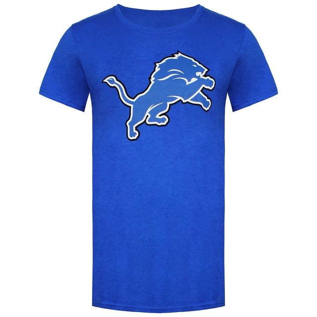 Fanatics Detroit Lions Women's Blue T-Shirt - a must-have for any passionate Detroit Lions fan looking to showcase their team pride in style and comfort. Fanatics, known for its sports apparel and fan gear, offers this T-shirt as part of their NFL collection. Let's explore the key features of this trendy and supportive garment:

 Official NFL Merchandise:  The Fanatics Detroit Lions Women's Blue T-Shirt is an officially licensed NFL product, featuring the authentic team logo and colors. Wearing this shirt allows you to display your loyalty to the Detroit Lions with pride.

 Blue Color:  The T-shirt comes in the team's signature blue color, providing a spirited look that allows you to represent the Lions wherever you go.

 Comfortable Fit:  The T-shirt is designed with a comfortable and flattering fit, suitable for women of all body types. It's perfect for cheering on your team during game days or for everyday wear.

 High-Quality Materials:  Made from quality fabrics, this T-shirt ensures durability and a soft feel against your skin.

 Detroit Lions Branding:  The T-shirt may feature the Detroit Lions team logo or branding, displaying your support for the team in a stylish manner.

 Versatility:  Whether you're attending a Lions game, watching from home, or simply going about your day, this T-shirt is a versatile piece that effortlessly complements various outfits.

 Ideal for Female Fans:  The T-shirt is tailored to cater specifically to the preferences and sizing needs of female fans, offering a feminine and comfortable look.

 Authentic Fanatics Product:  As an official Fanatics product, you can be assured of its authenticity and quality.