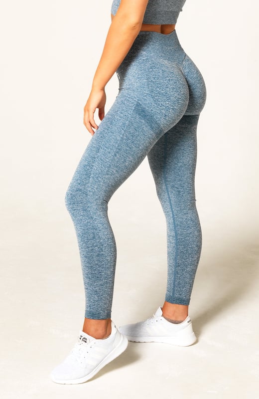 Define Seamless Scrunch Leggings Blue Marl