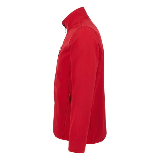 Material: Außenschicht aus 94% Polyester und 6% Elastan. Wasserdichte, winddichte und atmungsaktive Mittelschicht. Futter aus Polyester-Fleece. Durchgehender Reißverschluss mit Kinnschutz und innerer Reißverschlussabdeckung. Rechte Brusttasche mit Reißverschluss. Zwei Fronttaschen mit Reißverschluss. Elastische Bündchen an Ärmeln und Saum. Brustumfang (in): XS(35/36), S(36/38), M(38/40), L(41/42), XL(43/44), XXL(45/47), 3XL(47/49), 4XL(50/52), 5XL(53/55).