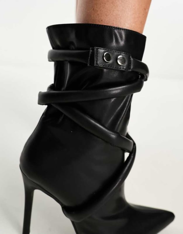 Smilice Women’s Fashion High Heel Ankle Boots – Chunky Heel, Ankle-High, Rubber Sole