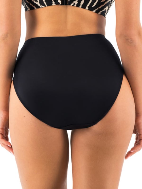 Fantasie Silhouette Island High Waist Bikini Brief. Full swim brief, with adjustable tie belt and full lining. Product is recommended to be washed on a gentle wash cycle.
