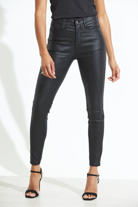 REASONS TO BUY:

Jeans but make them sexy
Statement coated snake print finish
Flattering high waist
Timeless skinny fit
Clash textures with a cosy jumper
Go out-out with a black top and heels

Inside leg to fit: Short 29" | Regular 31" | Long 33"