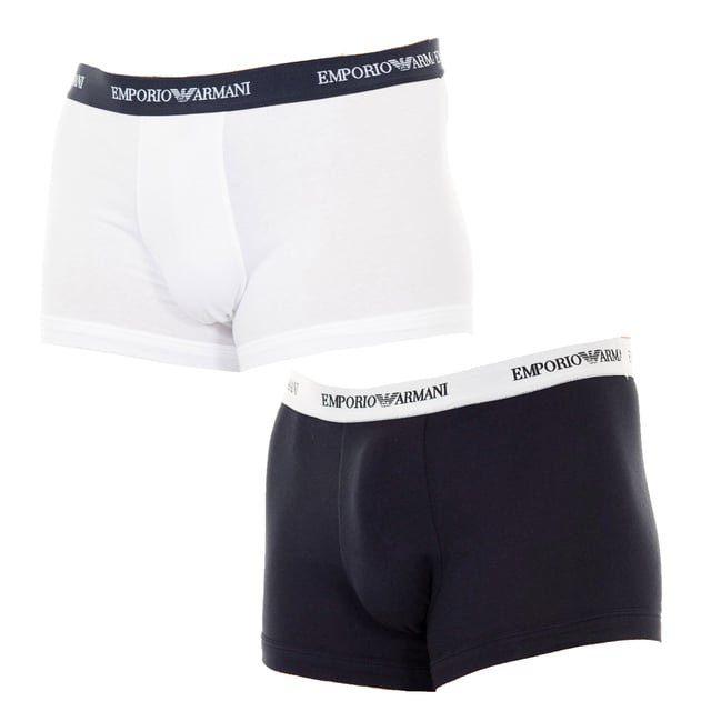 Pack-2 Boxers Emporio Armani.
 Made of elastic cotton.
 Elastic rubber waistband, with the brand's name and logo consecutively embroidered.
 Comfortable and breathable fabric.
 Anatomical front, with the ability to hold without squeezing.
 Seams seen in tone.
 Composition: 95% Cotton, 5% Elastane
 Care:
-Wash at max temperature. 40ºC.
 -Do not use bleach.
 -Supports dry cleaning.
 -Allows you to use a dryer.
 -Iron at max temperature. 130ºC.