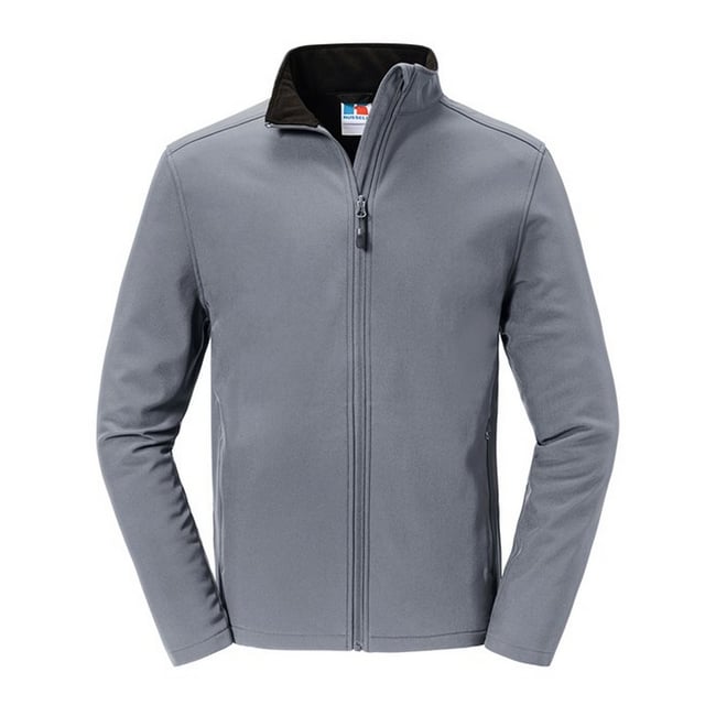 Outer Materials: 94% Recycled Polyester, 6% Elastane. Lining Material: 100% Recycled Polyester. Fabric: Bonded, Double Layer, Softshell. Lining: Fleece. Design: Plain. 290gsm. Fabric Technology: Bionic Finish, Fluorine Free, PFC Free, Water Repellent. Neckline: Cadet Collar. Sleeve-Type: Long-Sleeved. Fit: Classic. Pockets: 2 Side Pockets, Zip. Fastening: Full Zip. Sustainability: Amfori, Better Cotton Initiative, Fair Wear Approved. S: 38 in. M: 40 in. L: 42 in. XL: 44 in. XXL: 46 in.