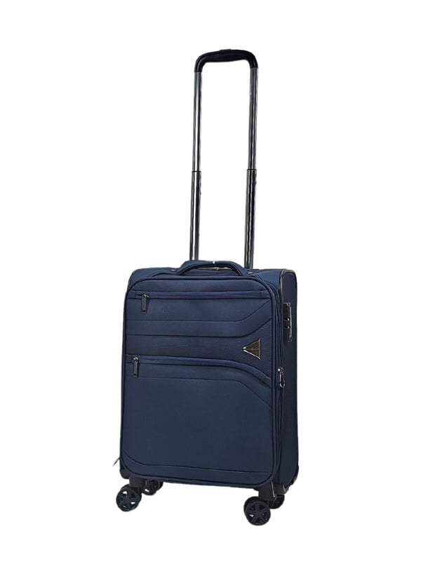 Introducing our Lightweight cabin suitcases. Where style meets practicality in a premium package. Crafted to excel in the world of travel, these suitcases are among the lightest in their class while delivering remarkable functionality. Constructed from ultra-strong Jacquard nylon 900D material, and featuring robust fittings and expert craftsmanship, these bags combine durability with elegance.

Design Features:

Premium Jacquard nylon 900D material for attractive strength.
Self-locking telescopic handle and zip-around closure for convenience.
Smooth 360 dual 8-wheel spinners for effortless mobility.
Secure integrated TSA 3-digit combination lock for peace of mind.

Inside, discover a fully lined interior with high-quality polyester, adjustable tie-down packing straps, and a zip-around pocket for organized storage. With a retractable address tag included for each size, identifying your bag becomes effortless.
Available in classic black, navy and teal blue, please select your preferred color.
Small Cabin 20"| 55x37x20cm, 35L, 2.7KG