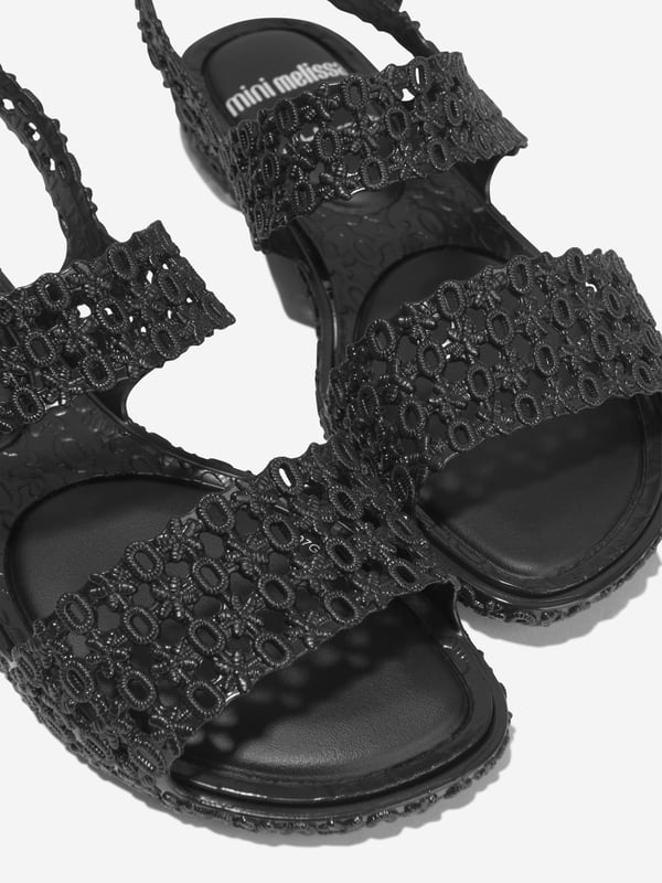 Mini melissa clearance black sandals