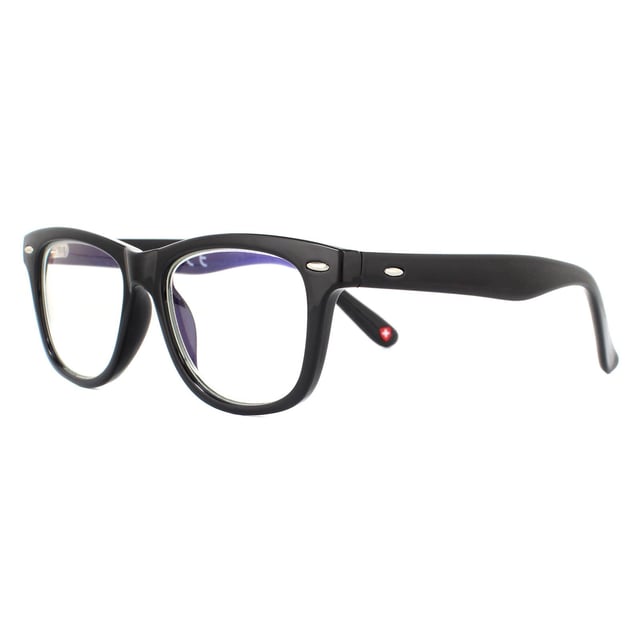 Montana Glasses Frames KBLF1 1 Black Blue Light Block  are a lightweight, rectangular style frame which are designed with all day comfort in mind. The durable plastic frame have a contemporary appearance, yet classic shape which means they will look great across a wide range of face shapes and sizes. These kids Montana designer glasses have aspheric, Blue Light Block lens technology and scratch resistance, exceptional for a frame of this price.