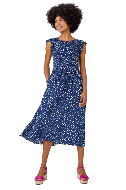 Roman spotted dress store