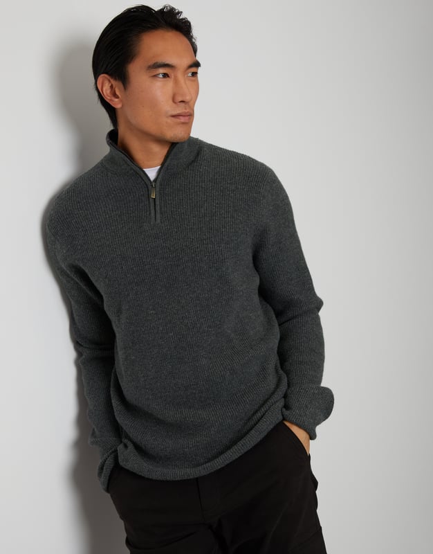 Charcoal half hotsell zip jumper