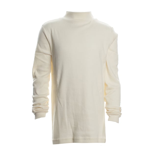 Unisex Boys and Girls Half Neck Long Sleeve T-Shirt.

 This comfortable and versatile long-sleeved t-shirt is perfect for little ones. Designed with a crew neck that offers extra coverage and a modern fit, it's ideal for everyday wear or special occasions.

 Unisex, it fits perfectly to boys and girls, offering a simple and elegant look.

 Made from a cotton-polyester blend, this t-shirt combines the natural softness of cotton with the durability of polyester, ensuring all-day comfort.

 Available in a wide range of solid colours, it is easy to match with any outfit. It also features cuffs on the sleeves, providing a firm fit and preventing the sleeves from slipping.

 An essential item for any child's wardrobe, practical and stylish!
 Composition: 50% Cotton, 50% Polyester
 Care:
- Wash at a maximum of 30ºC.
 - Use mild detergents.
 - Do not use bleach.
 - Dry at low temperature.
 - Iron at low temperature.