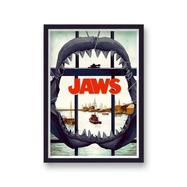 Jaws Frame Jaws Alternative Movie Poster V19