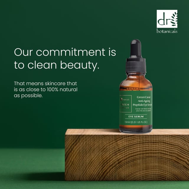 Dr Botanicals Green Caviar Anti-Ageing Peptide Eye Serum is a concentrated and lightweight formula that promotes antioxidant protection and increases hydration levels. Infused with Green Caviar and Matrikine Peptide 6, it deeply moisturizes, improves elasticity, and reduces the appearance of fine lines and wrinkles. Strengthen your skin's barrier function and achieve a healthy, glowing complexion with this revitalising serum.