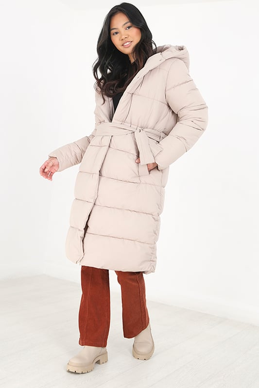 Stone Vine Maxi Hooded Puffer Jacket