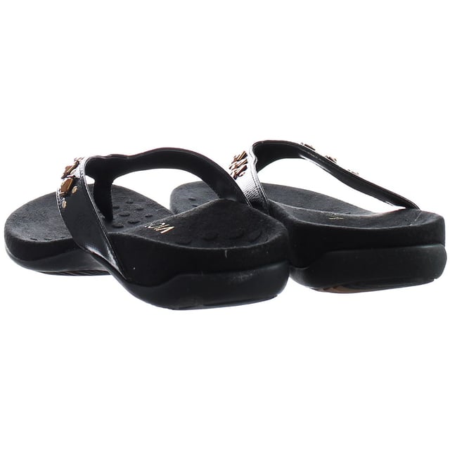 Vionic black best sale flip flops