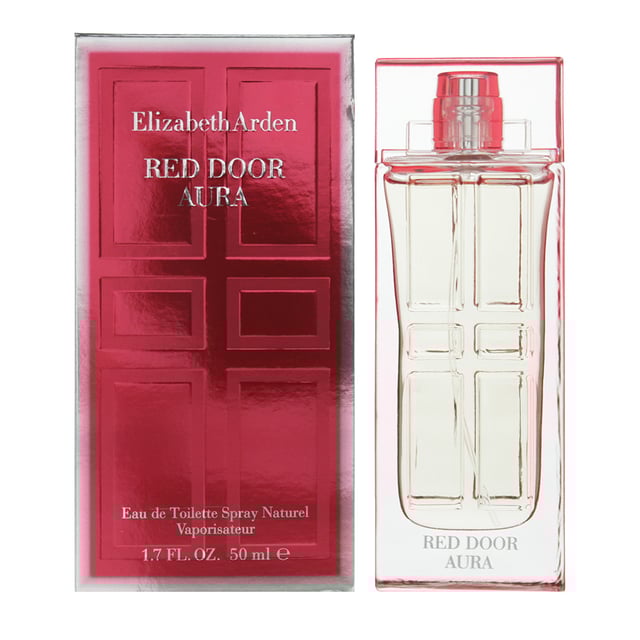 Red Door Aura is a Floral Woody Musk for women launched in 2012 by Elizabeth Arden. The fragrance was created by Master Perfumer Carlos Benaim, who also created the original "Red Door" fragrance, with the intention being to create a more modern version here The top notes in Red Door Aura are Raspberry, Orange Blossom and Bergamot, which sit on a heart of Jasmine and Rose. In the base of the fragrance are notes of Sandalwood, Amber and Musk. The fragrance is light, fresh, floral and mixes spice and sweetness well. This is best worn in warmer weather, where the notes are allowed to shine, specifically during the day time, and is ideal for the office.