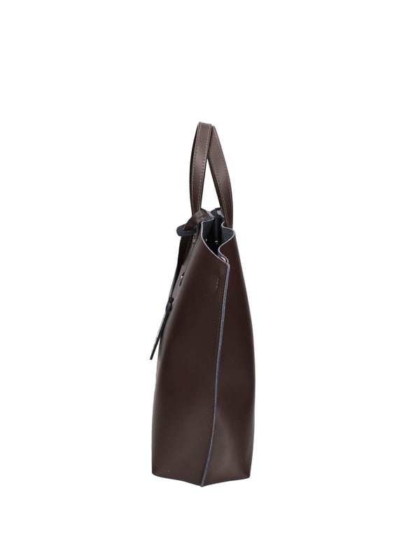 Bolso de mujeres con un solo compartimento sin forro en cuero Ruga genuino. Bolsa interna extraíble. Producto artesanal italiano. Hecho en Italia