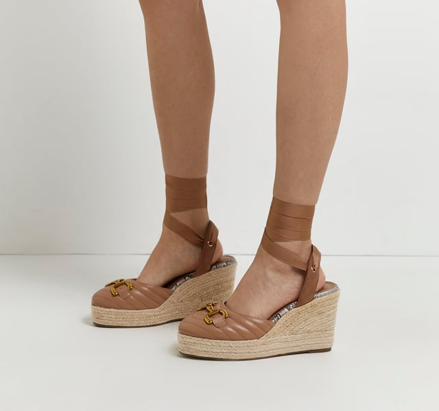 Tan wedges sales river island