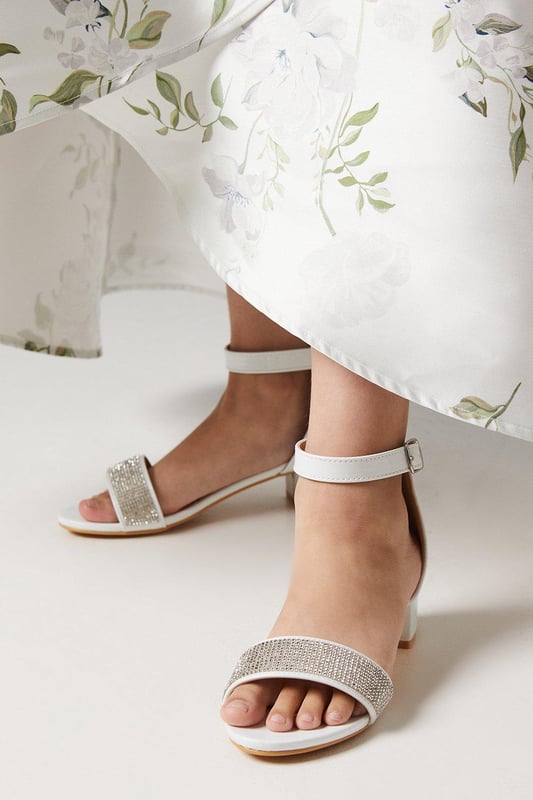 Elegant low chunky heel sandals clearance