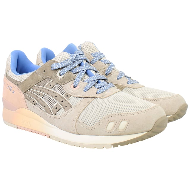 The Asics Gel-Lyte III OG Men's Beige Trainers are a timeless classic that blend retro design with modern comfort. With their signature split-tongue design and premium materials, these trainers are ideal for those who appreciate vintage style and everyday wearability.
Â 
Key Features:
Split-Tongue Design: 

A hallmark of the Gel-Lyte III, providing a unique, secure fit that reduces tongue movement for enhanced comfort.


GELÂ® Technology Cushioning: 

Strategically placed in the midsole to absorb shock and provide lasting comfort during extended wear.


Premium Materials: 

Constructed with a combination of suede and breathable mesh, offering durability and a sophisticated aesthetic.


Retro-Inspired Silhouette: 

Features design elements from the original 1990s release, making it a versatile choice for casual or sporty outfits.


Padded Collar and Tongue: 

Enhances support and comfort for all-day wear.


Durable Rubber Outsole: 

Ensures excellent grip and long-lasting performance across a variety of surfaces.


Neutral Beige Colorway: 

A versatile and stylish shade that pairs effortlessly with a wide range of wardrobe options.


Lightweight Construction: 

Keeps your feet comfortable and supported throughout the day.


Â 
The Asics Gel-Lyte III OG Men's Beige Trainers are the perfect combination of retro charm and modern comfort, making them a standout choice for sneaker enthusiasts and those looking for a stylish yet functional everyday trainer.