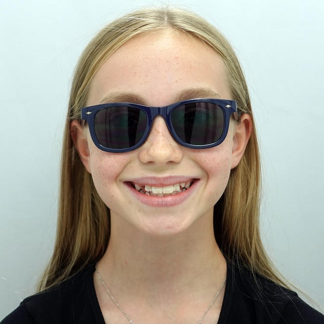 Smarty Rectangle Kids Navy Dark Grey X2054  Sunglasses Protect your child's eyes with SMARTY Designer Sunglasses model X2054D, tailored for kids aged 3 to 7 years old. These rectangular-shaped sunglasses feature a sophisticated dark navy frame with durable plastic arms and grey lenses, providing superior UV protection and a sleek, modern look. The X2054D model combines stylish design with kid-friendly comfort and durability, making them perfect for any sunny day activity. Available at an unbeatable discount from the regular retail price, these designer sunglasses offer exceptional quality and value. Equip your child with the stylish and protective SMARTY sunglasses.
