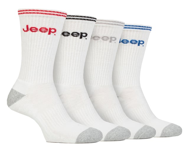 Mens Sport Crew Socks Jeep Pack Cotton Running Socks with