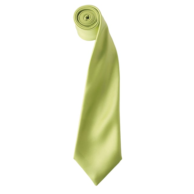 Lustrous Satin tie. Blade: Width- 3.34”/8.5cm, Length- 57”/144cm. Machine washable. Fabric: 100% Woven Polyester Satin Weave.