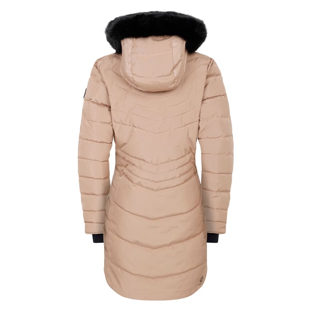 100% polyester. Fyllning: Iloft Ecofill, återvunnen. Design: Slät. Tygteknologi: Ared 10000, Andningsbart, DWR-finish, PFC-fritt, PFOA-fritt, PFOS-fritt, Duschtätt, Termiskt, Vattentätt. Hög värme, vadderad, två slitsar med dragkedja. Halsringning: Huva. Ärmtyp: Långärmad. Funktioner på huva: Justerbar, avtagbar kant i fuskpäls. Längd: Mellanlång. Fickor: 2 nedre fickor, dragkedja. Fästning: Tvåvägsdragkedja. Hållbarhet: Tillverkad av återvunnet material, Hållbara material. 6 UK: 30 tum. 8 UK: 32 tum 10 UK: 34 tum 12 UK: 36 tum 14 UK: 38 tum 20 UK: 45 tum 18 UK: 43 tum 16 UK: 40 tum