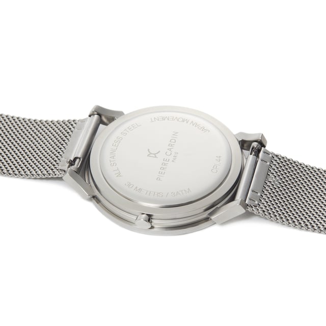 This Pierre Cardin Pigalle Nine Multi Dial Watch for Men is the perfect timepiece to wear or to gift. It's Silver 44 mm Round case combined with the comfortable Silver Stainless steel watch band will ensure you enjoy this stunning timepiece without any compromise. Operated by a high quality Quartz movement and water resistant to 3 bars, your watch will keep ticking. This sporty and trendy watch is a perfect gift for New Year, birthday,valentine's day and so on  -The watch has a calendar function: Day-Date, Luminous Hands, 24-hour Display High quality 21 cm length and  21 mm width Silver Stainless steel strap with a Fold over clasp Case diameter: 44 mm,case thickness: 8 mm, case colour: Silver and dial colour: Multicolour