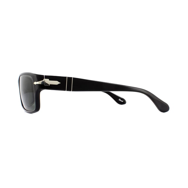 Persol Sunglasses 2803S 95/58 Black Green Polarized are a classic Persol shape with double stripe on the arms and Persol's instantly recognisable supreme arrow on the temple.