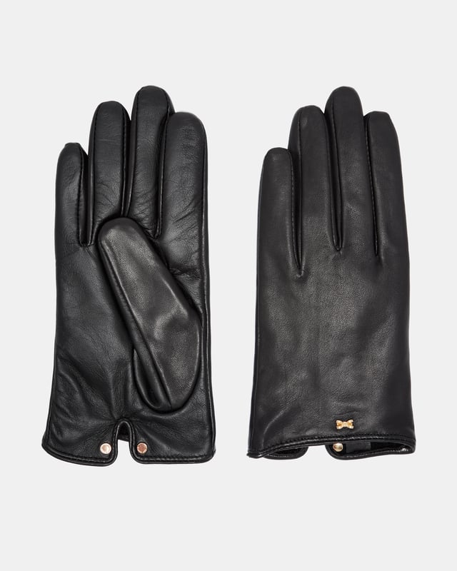 Ted Baker Bowsii Bow Detail Leather Glove, Black