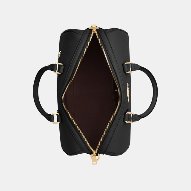 Rowan Large Satchel in Soft Pebbled Leather, Inside snap and zip pockets, Outside zip pocket,  Length: 30.00 cm,  Width: 17.50 cm,  Height: 21.00 cm