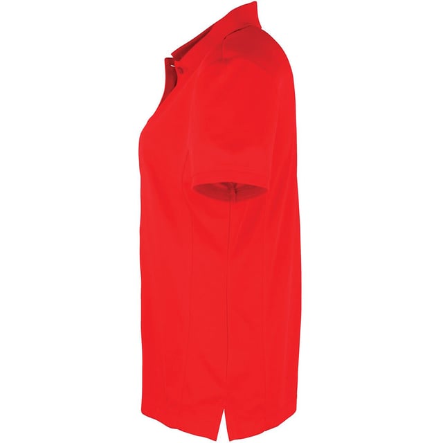 Fitting polo t-shirt which has side panel detail to flatter the female figure. A stylish knit collar and 3 button placket to the neckline make for a modern piece of workwear which acts as a smart alternative to a blouse. Designed to match our ‘Colours´ range in aprons and blouses, this item can be worn across industries and boasts wicking features that will help draw moisture away from the body under hot conditions. Quick drying and excellent colour retention. Fabric: 100% Polyester pique. Weight: 155gsm. XS, S, M, L, XL, 2XL (8, 10, 12, 14, 16, 18).