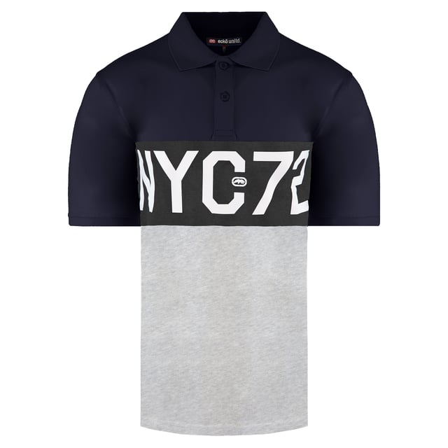 Ecko Unltd. Korte Mouw Navy Blauw Heren Premium Katoenen Poloshirt EFM04794 NAVY