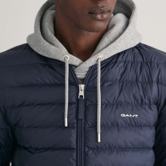 Men's Gant Light Padded Bomber Jacket in Blue
