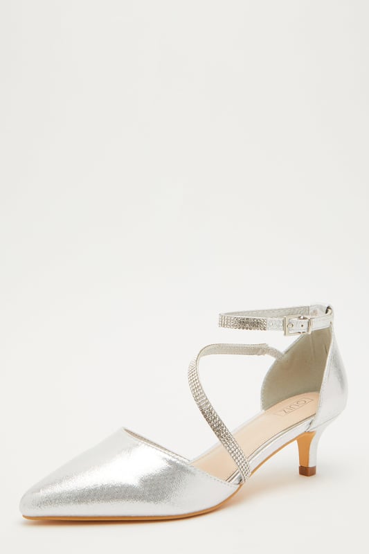 asymmetric strap heels